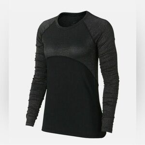 Nike Women’s Pro Warm Dri-FIT Long Sleeve Training Top - Black Metallic